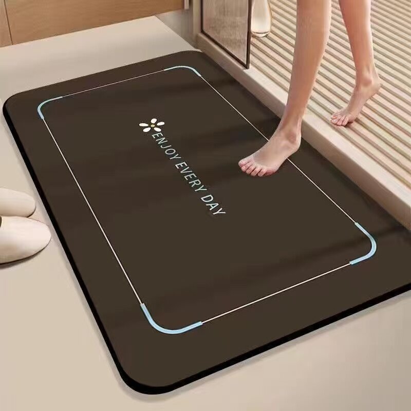 Фотографии Коврик для ванной Xiaomi, впитывающий нескользящий Быстросохнущий ковер для ванной с диатомом, для входной двери, dog, Белый