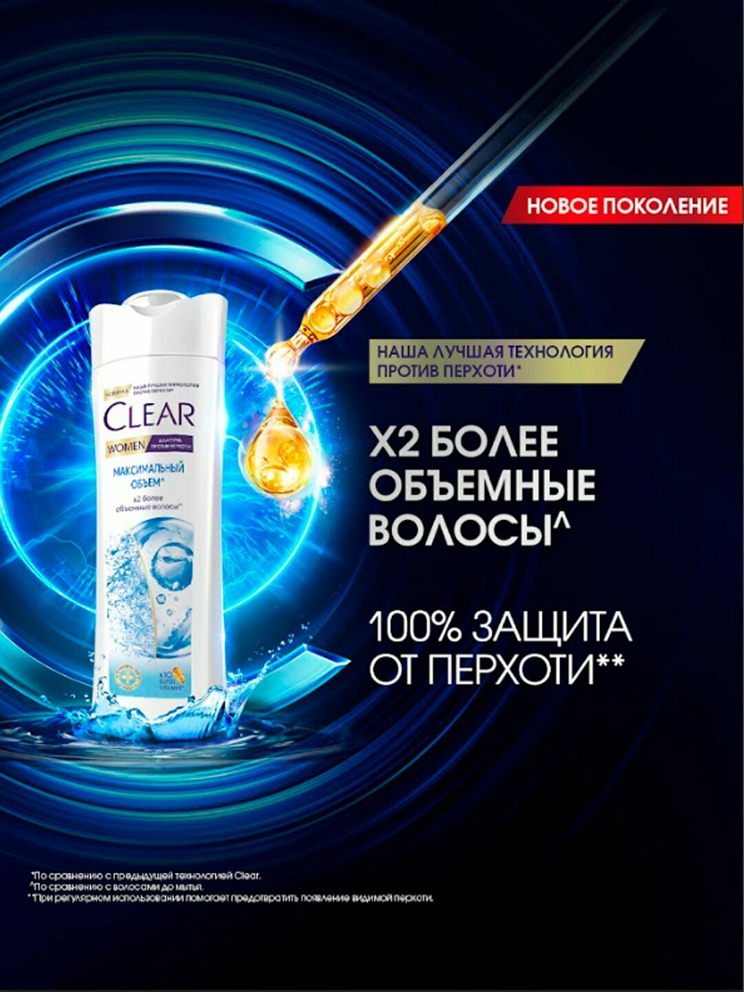 Шампунь Clear Men and Women, против перхоти, для всех типов волос, 380мл — фото 1