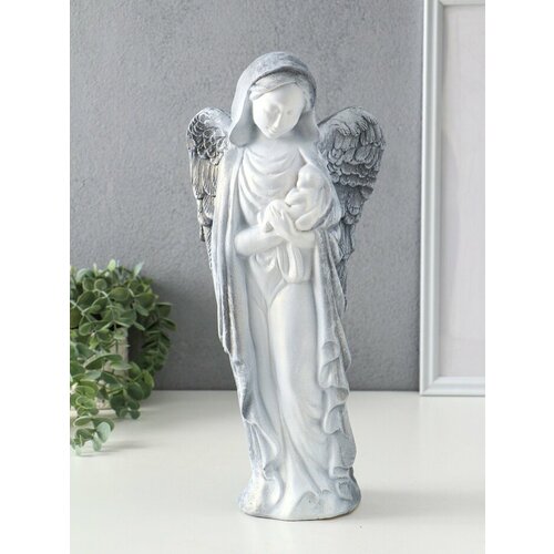 Фигура гипс Ангелина с младенцем 171040 см антик 1044₽