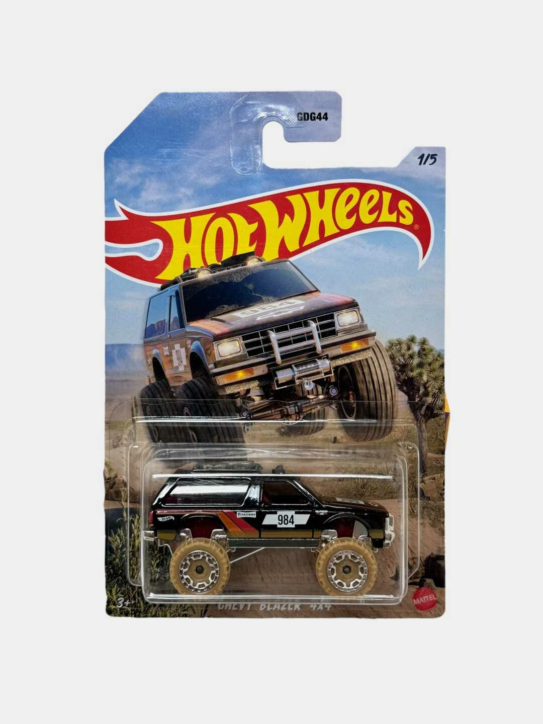 Детская машинка Hotwheels Бегуны по бездорожью внедорожник черно-красный Код. 25572