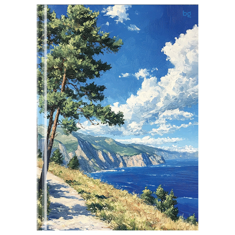 Бизнес-блокнот А4, 80л, BG "Пейзаж", глянцевая ламинация, 381966