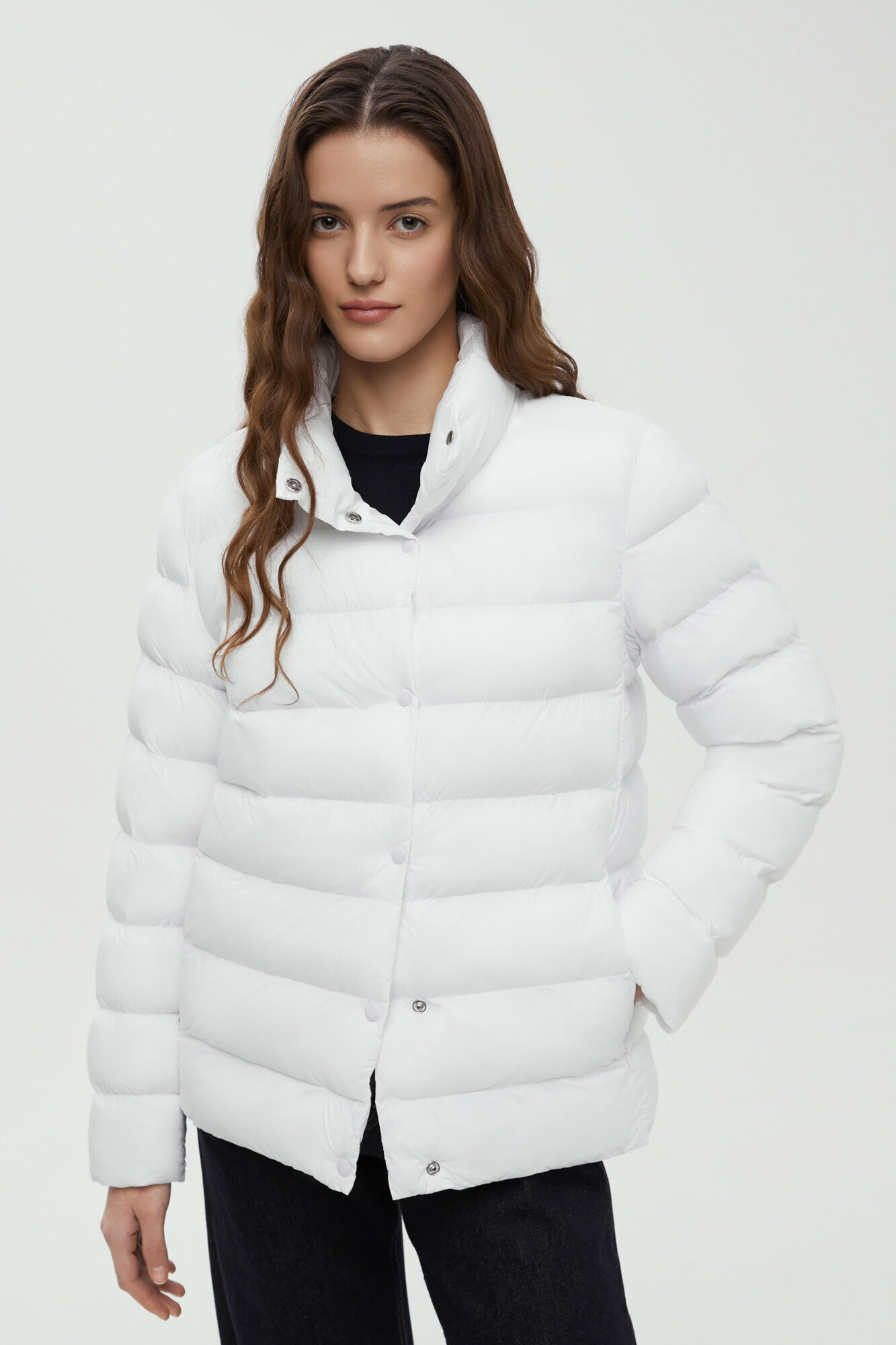 Ветровка FINN FLARE стеганая утепленная размер S(170-88-94) белый