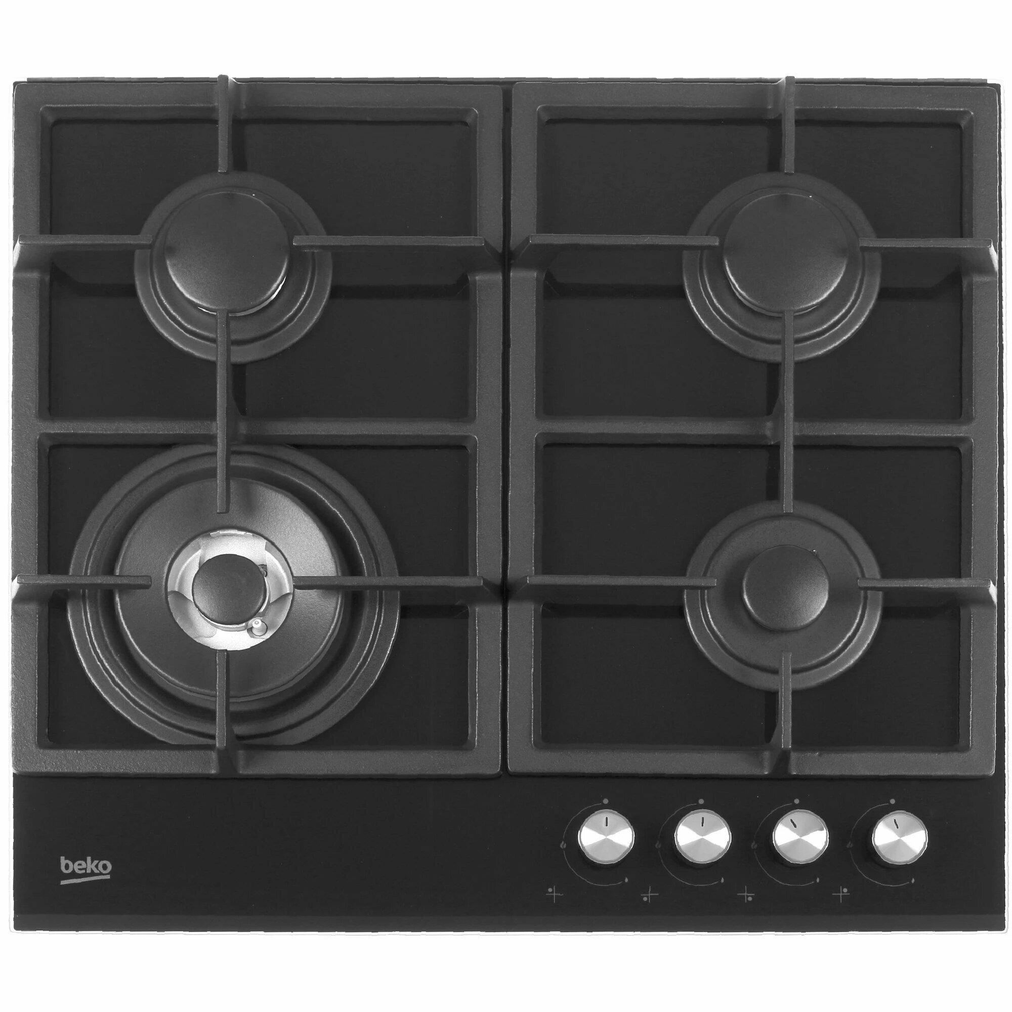 Встраиваемая газовая панель Beko HILW64235S, 4 конфорки, черный