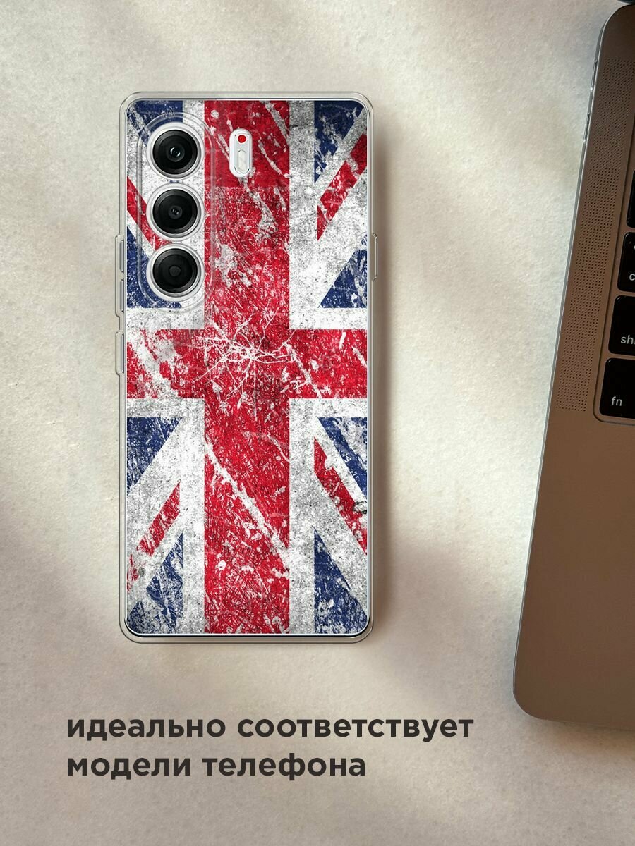 Чехол на Tecno Camon 40 Pro 5G / Текно Камон 40 Про 5G с принтом "Флаг британский" — фото 1