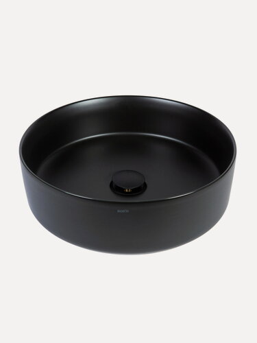 Изображение товара Раковина накладная BOND S53-398 круглая 35,55*35,5*12см чёрная матовая