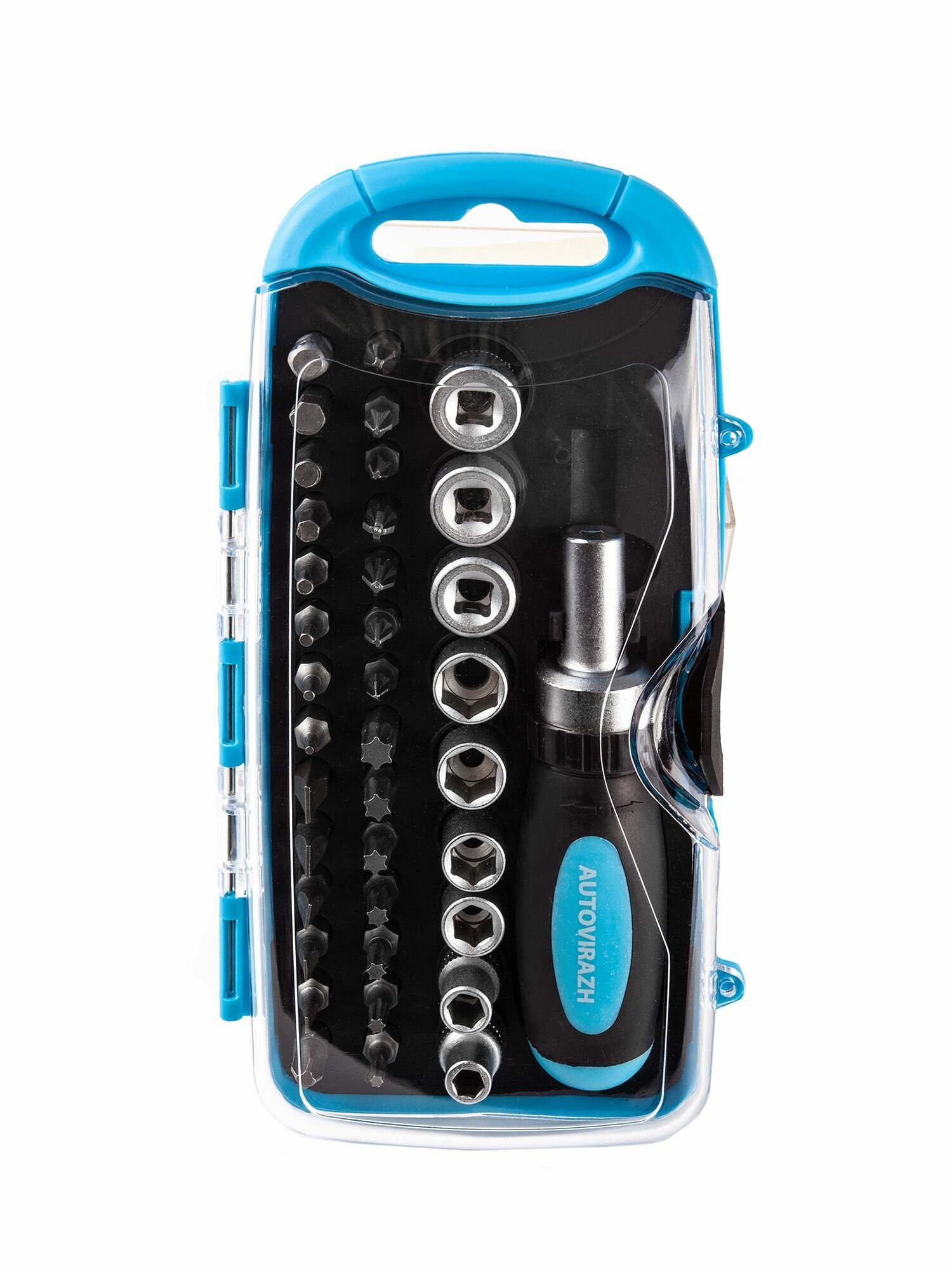 Набор инструмента 38 предметов 1/4"DR, "AUTOVIRAZH" AV-212038 — фото 1