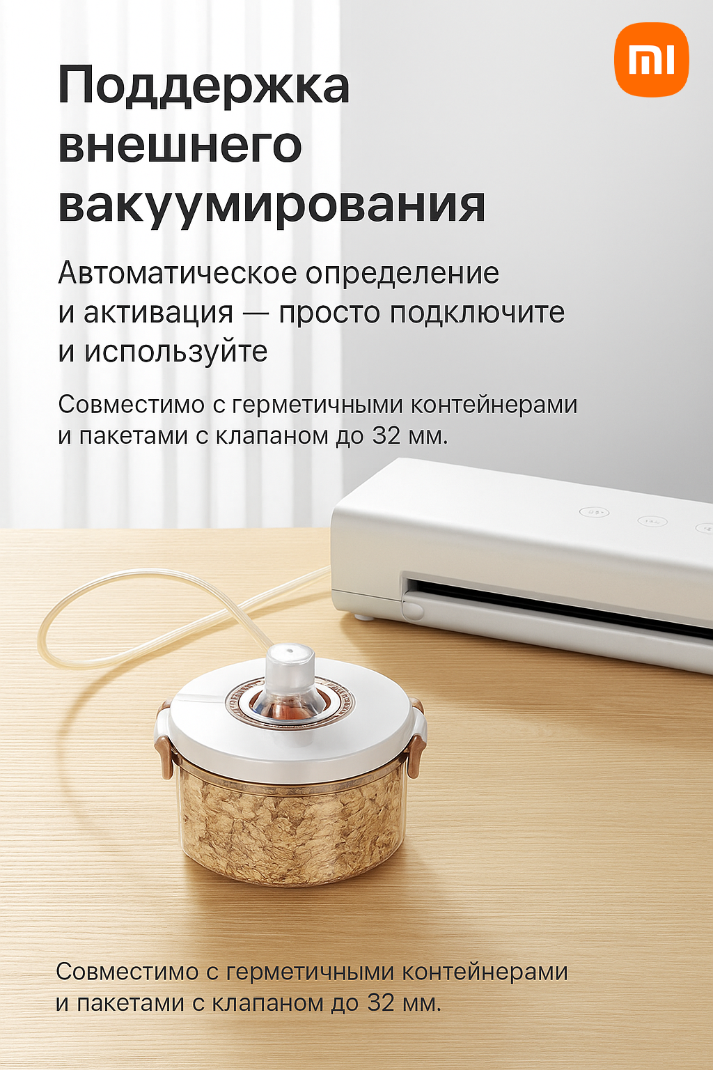 Изображение Автоматический вакуумный упаковщик Xiaomi Mijia Automatic Vacuum Sealer (MJFKJ06XM) CN