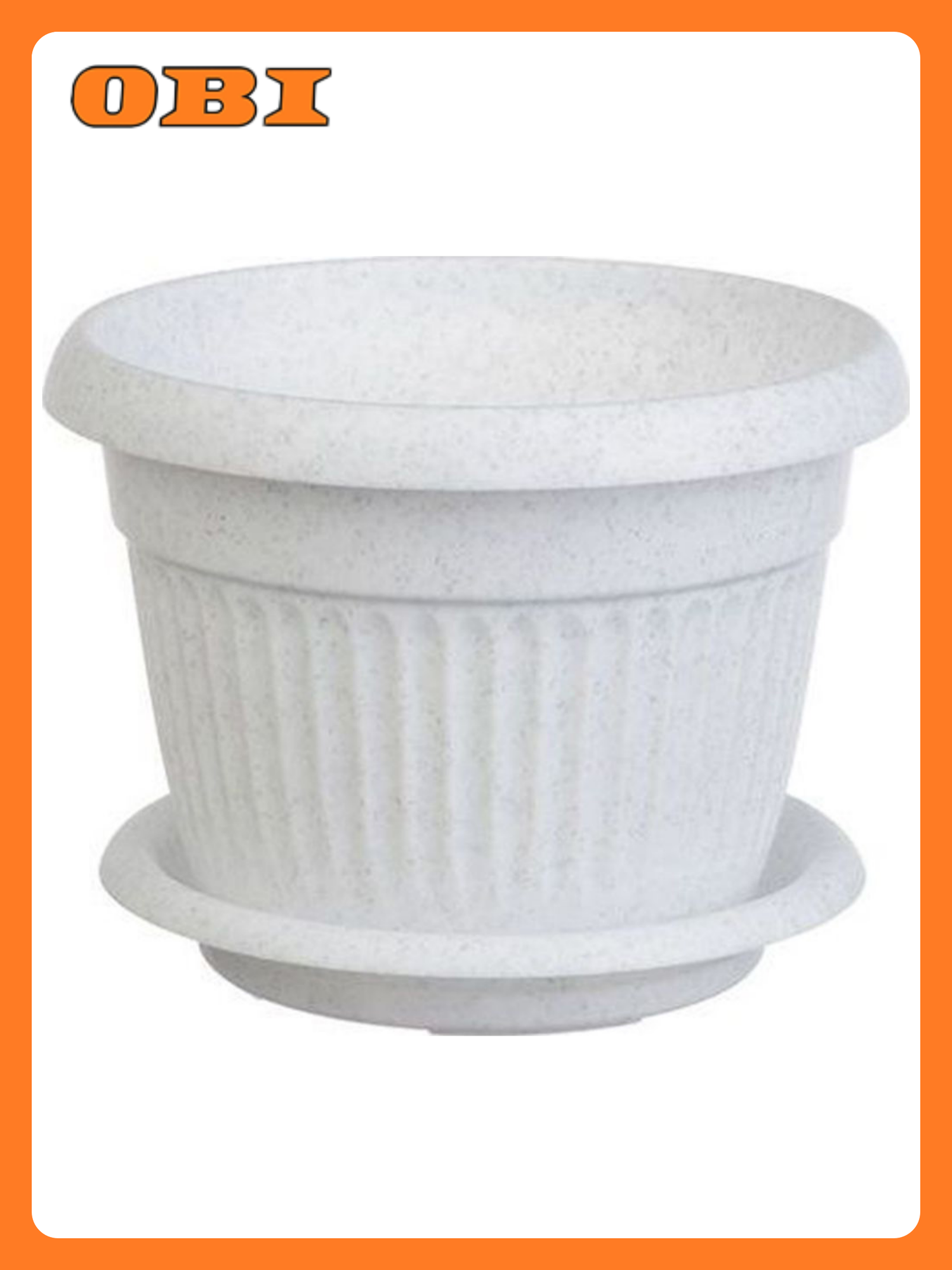 Кашпо IDEA Ливия d16 см 14 л полипропиленовое мраморное с поддоном