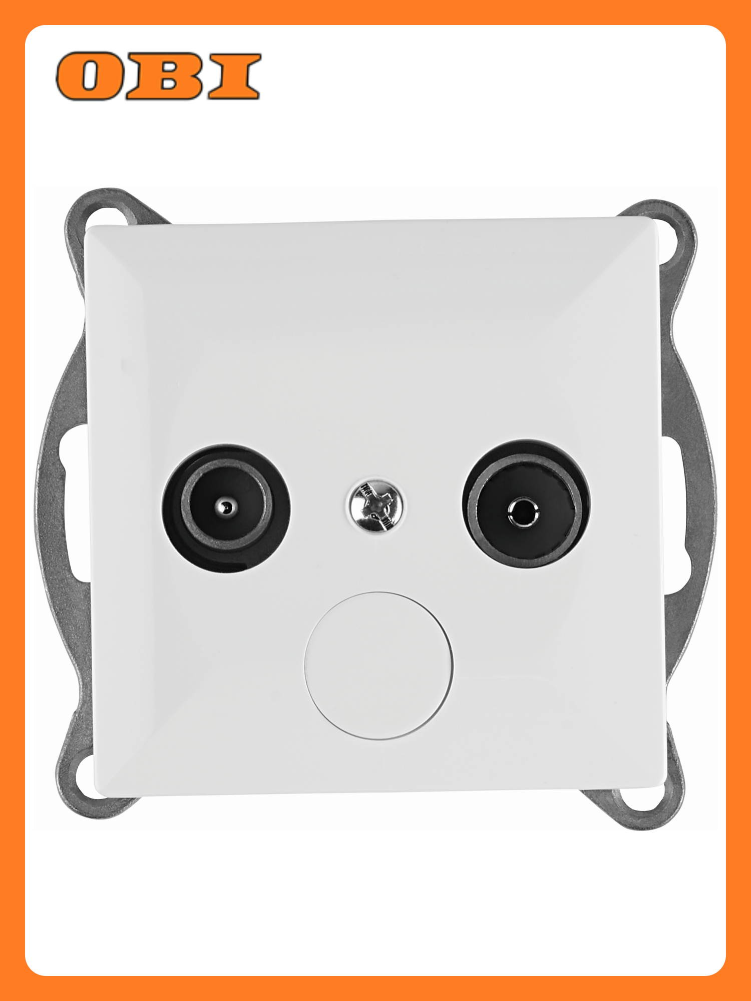 Розетка антенная OBI Julietta белая
