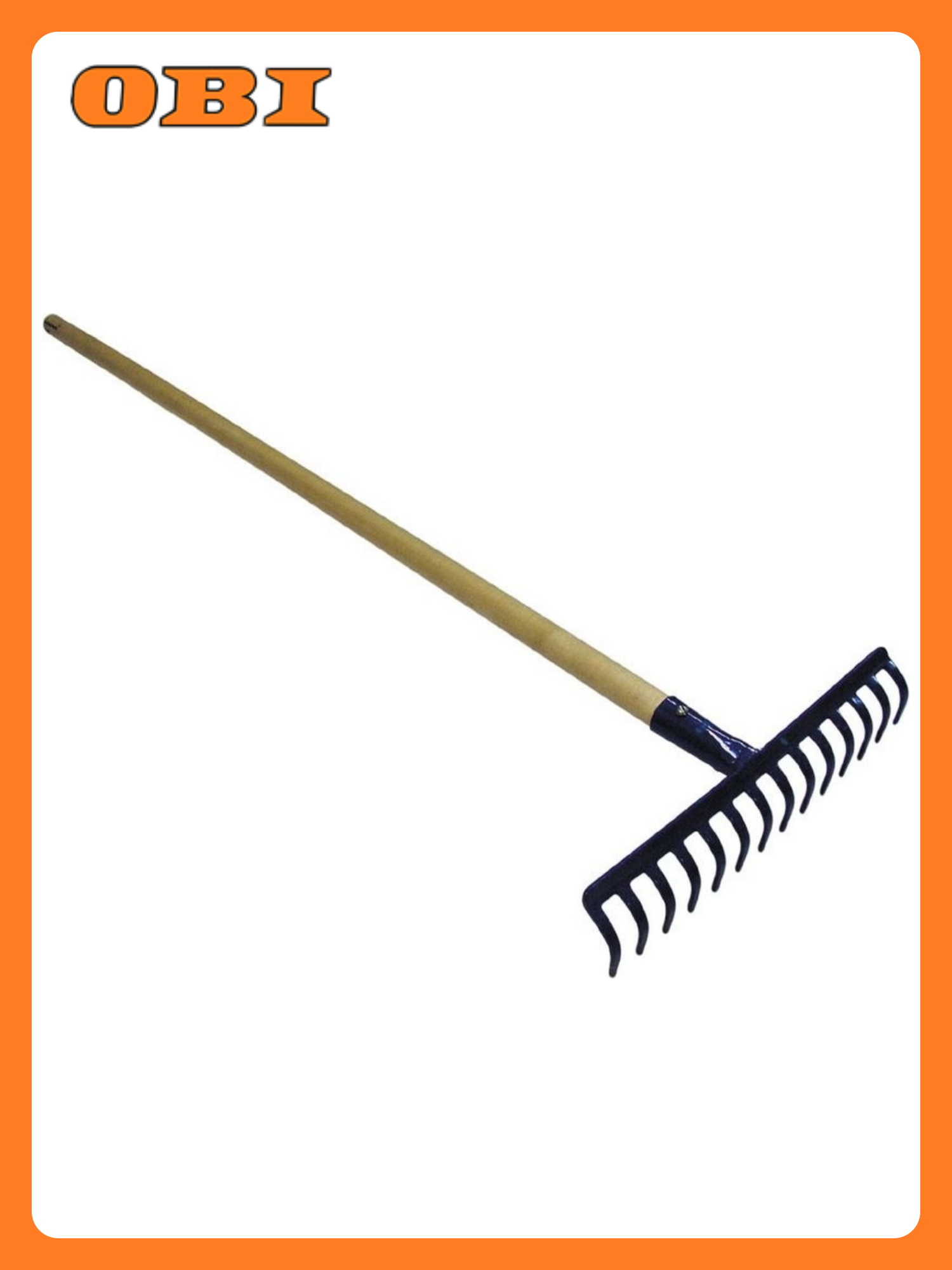 Грабли прямые с деревянным черенком 12 зубьев