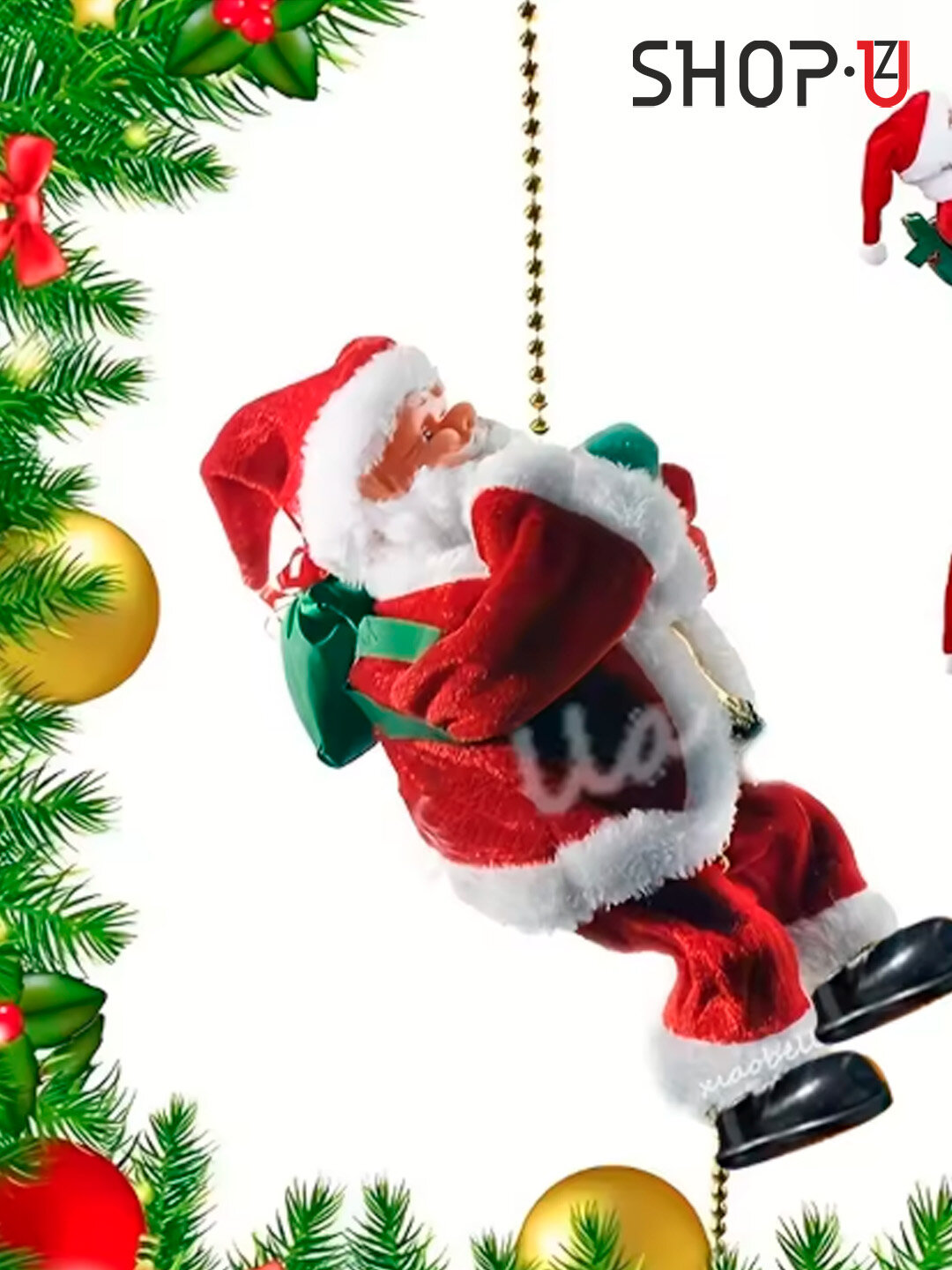 Новогодняя игрушка Дед Мороз, олень, снеговик, ёлка, музыкальный