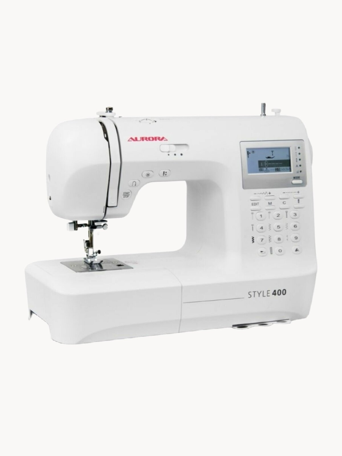 Швейная машинка AURORA Style 400, белая, мощность 70Вт. ротационный горизонтальный челнок Более 400 операций.