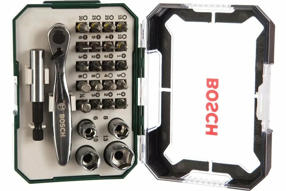 Набор бит с ключом-трещоткой Bosch X-Line Classic 26 предметов 2607017322