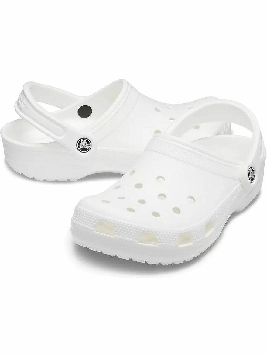 Сабо Crocs Classic, размер M8W10 US, белый — фото 1