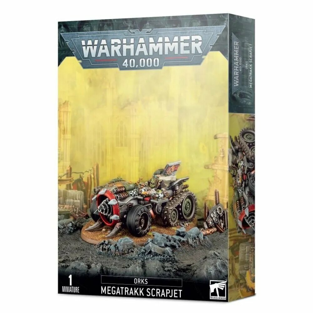 Набор Warhammer 40K ORCS: MEGATRAKK SCRAPJET, сборная модель боевой машины для настольных игр и коллекционирования