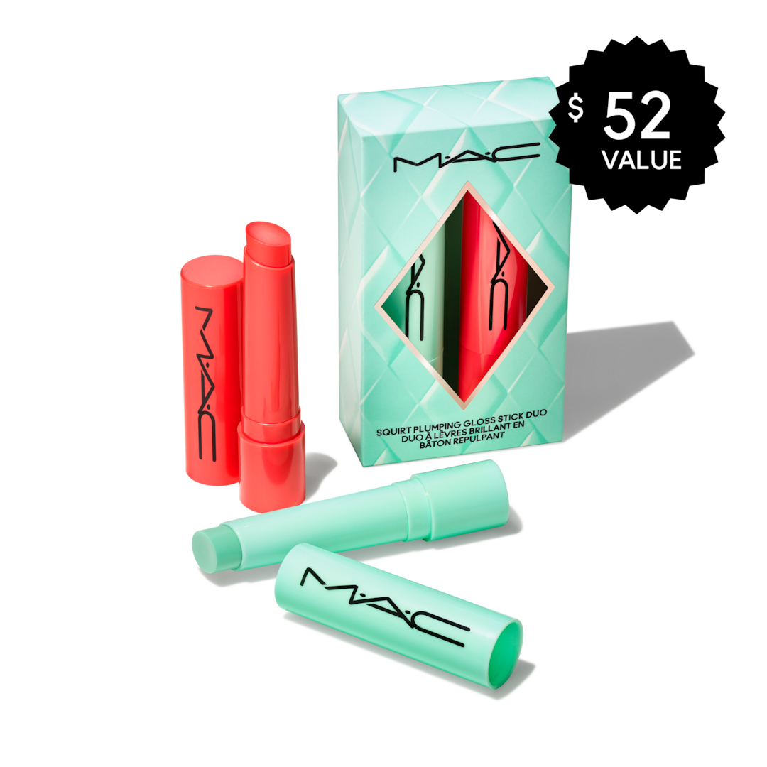 M·A·C Squirt Alert Lip Duo — праздничный набор из 2-х оттенков Squirt Plumping Gloss Stick