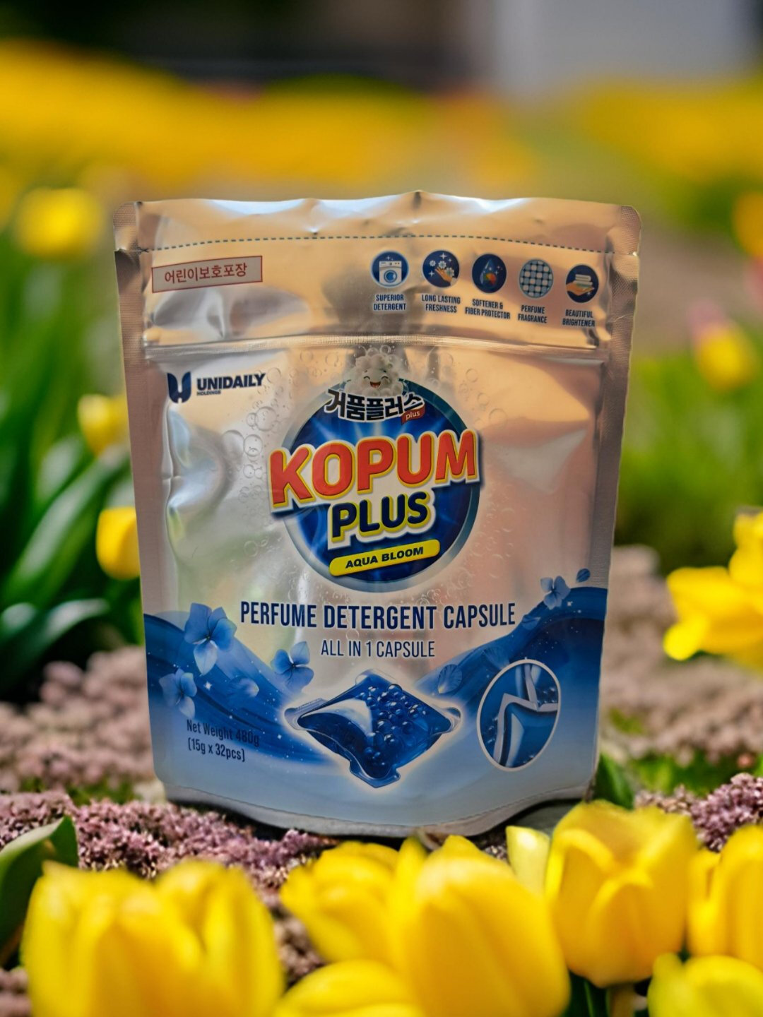 Капсулы для стирки Kopum Plus, 32шт, универсальный аромат, для машинной стирки