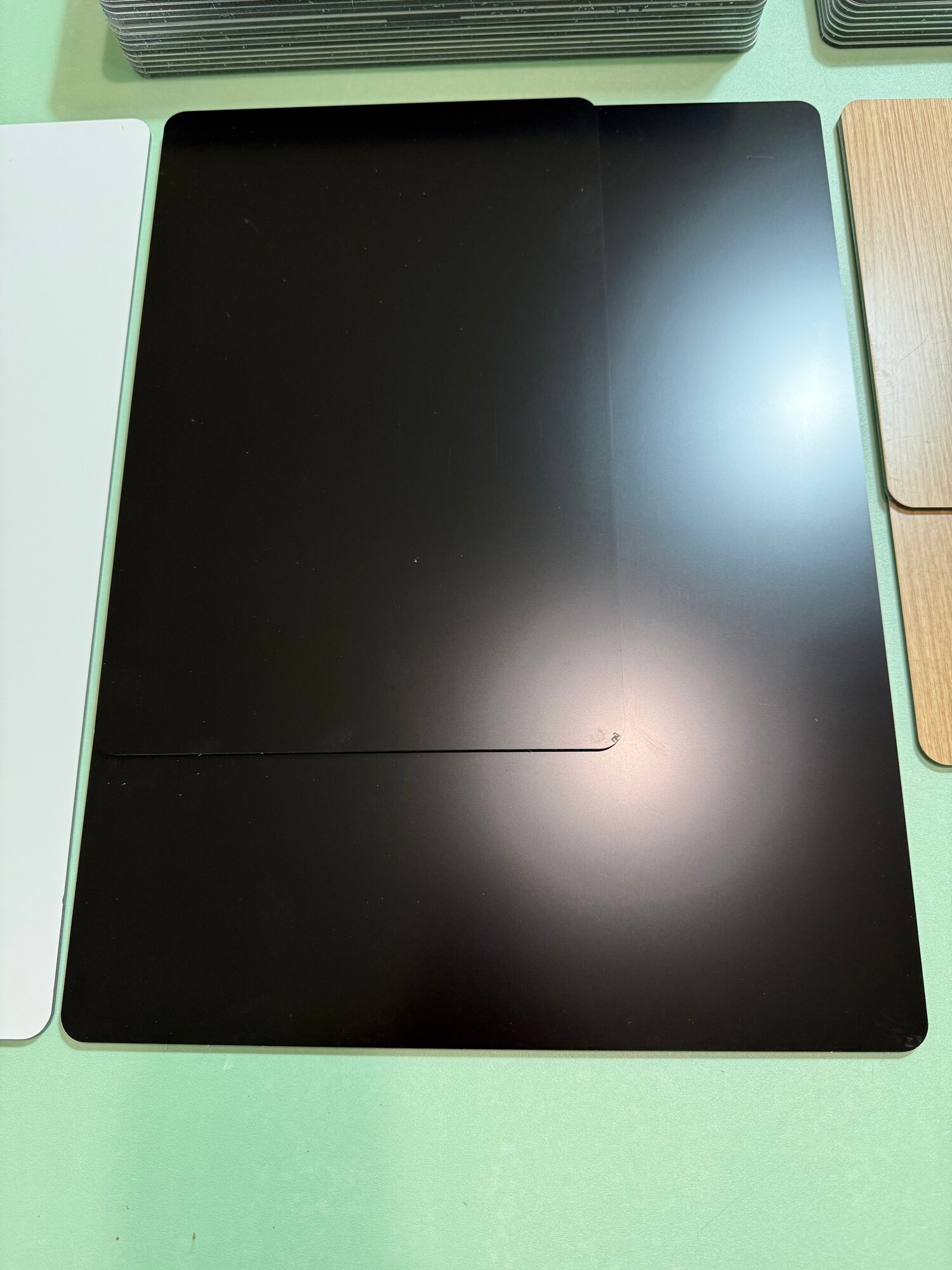 Алюминиевый композитный лист черный - заготовка для таблички 200х300 мм 5 штук в упаковке