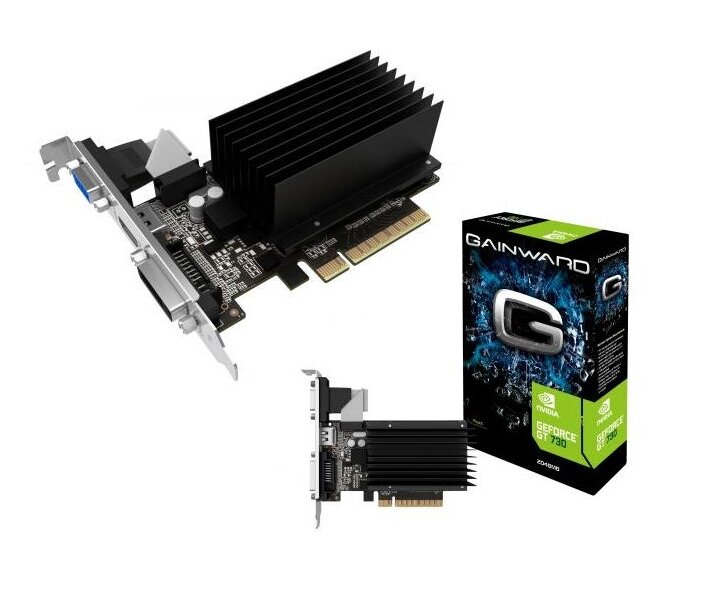 Видеокарта Gainward GeForce GT 730 2GB DDR3 64bit CRT DVI HDMI — фото 1