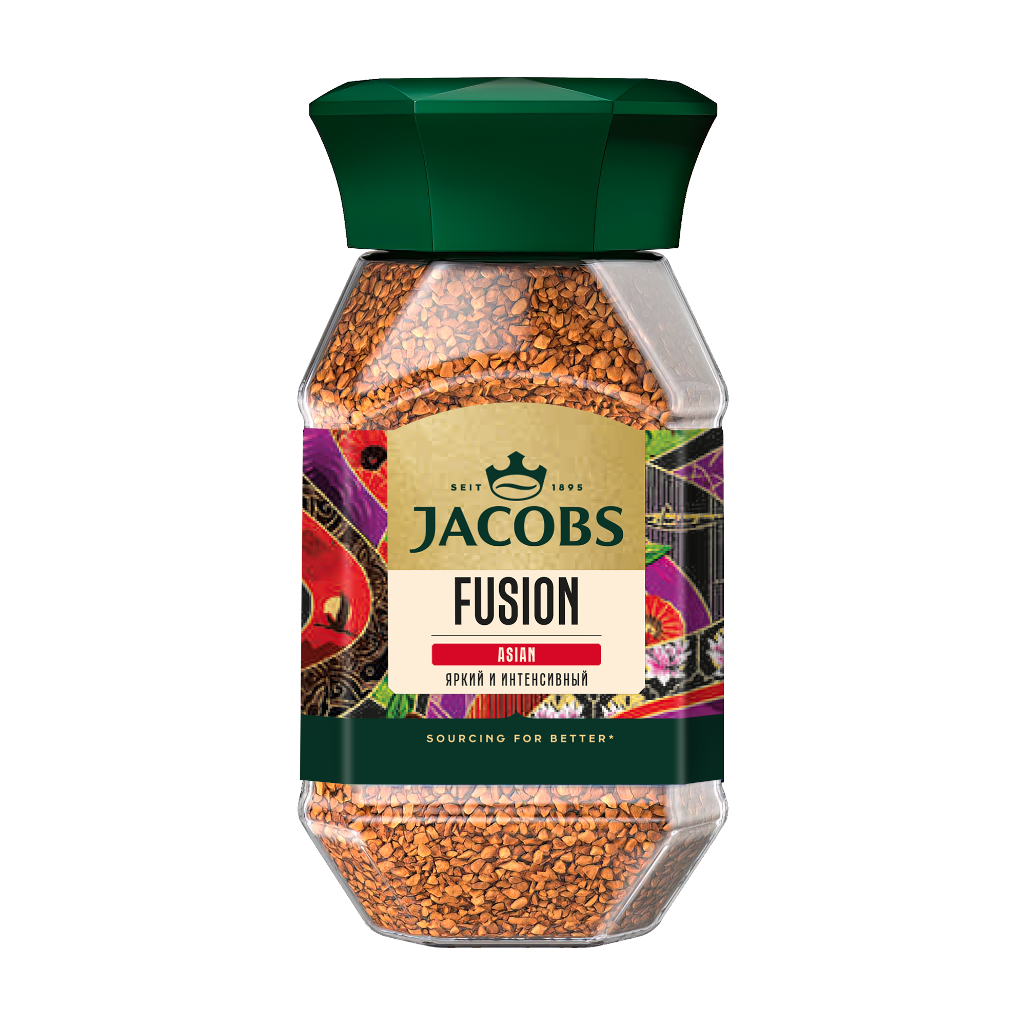 Кофе Jacobs "Asian Selection", сублимированный, арабика, стеклянная банка, 95г