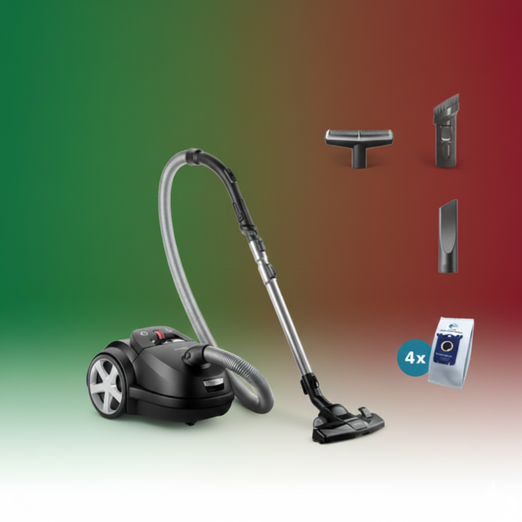 Пылесос Philips XD8022, тихий, 50% больше мешков, насадка TriActive Pro