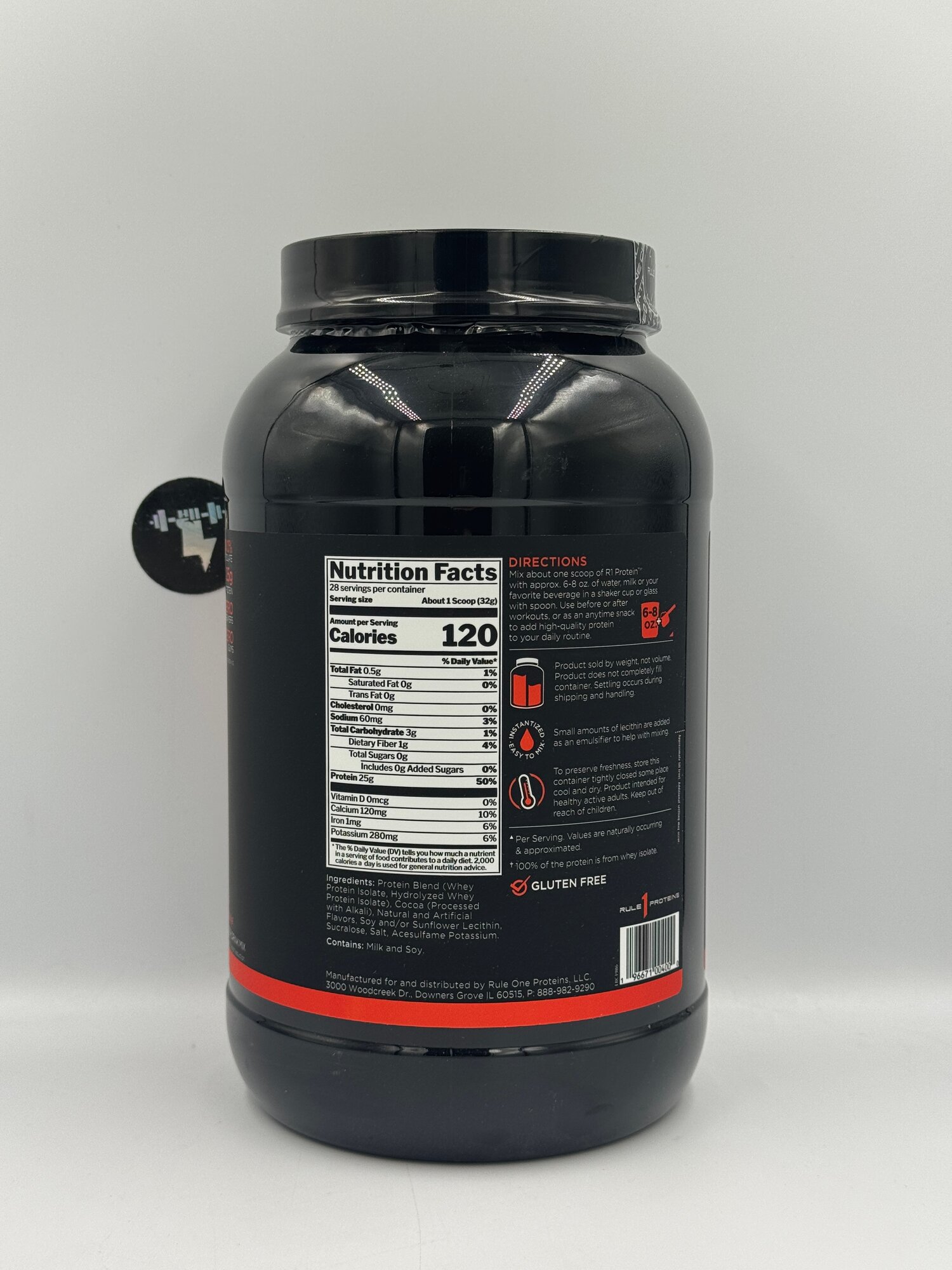Rule1 Protien isolate вкус Шоколад 0.9kg, 30 порций shokolad — фото 1