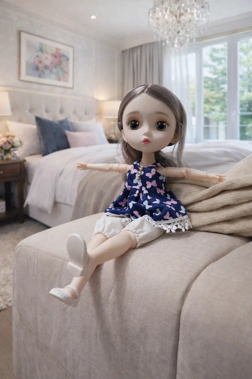 Шарнирная кукла BJD C 3D глазами в стиле аниме 32см музыкальная