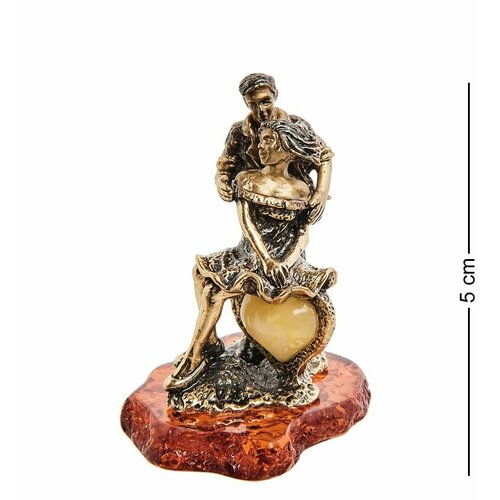 Фигурка Влюбленная пара латунь янтарь A2163747 Народные промыслы бронзовый 6675₽