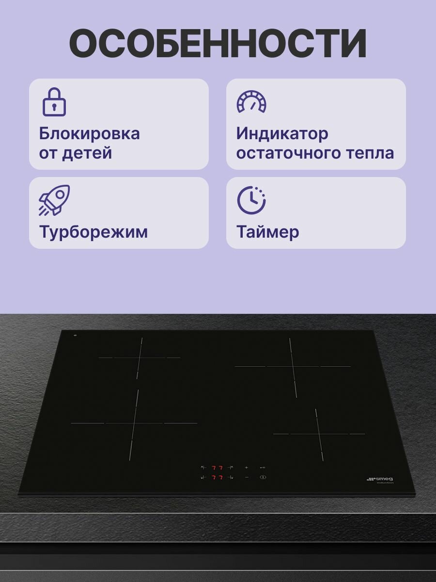 Встраиваемая индукционная панель SMEG SI2641D, официальная гарантия — фото 1