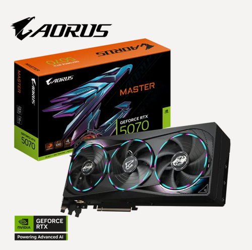 Изображение товара Видеокарта GIGABYTE AORUS GeForce RTX™ 5070 MASTER 12G (GV-N5070AORUS M-12GD)