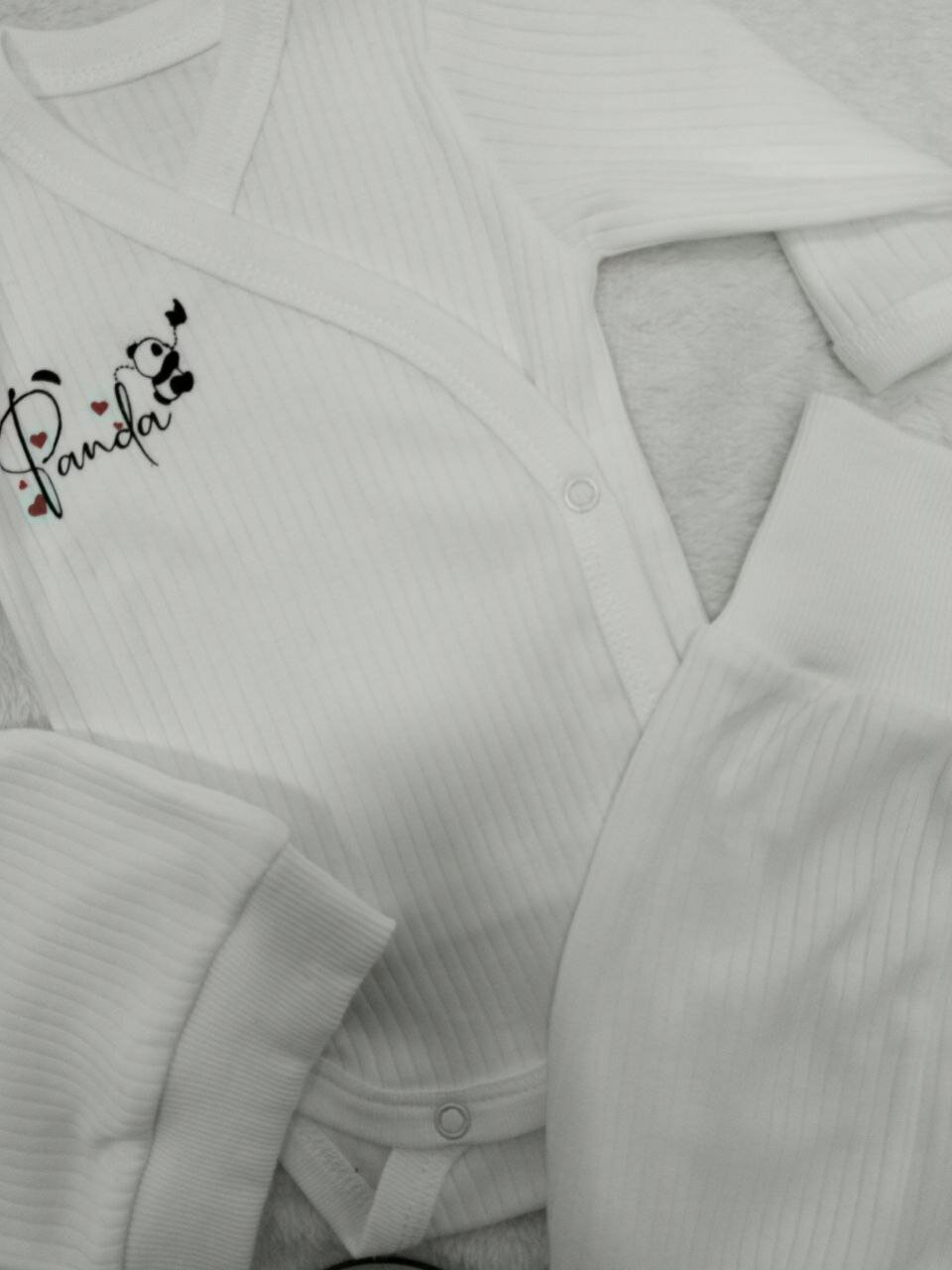 Комплект одежды TAKRO 1, размер 1-2 мес, бежевый/белый — фото 1