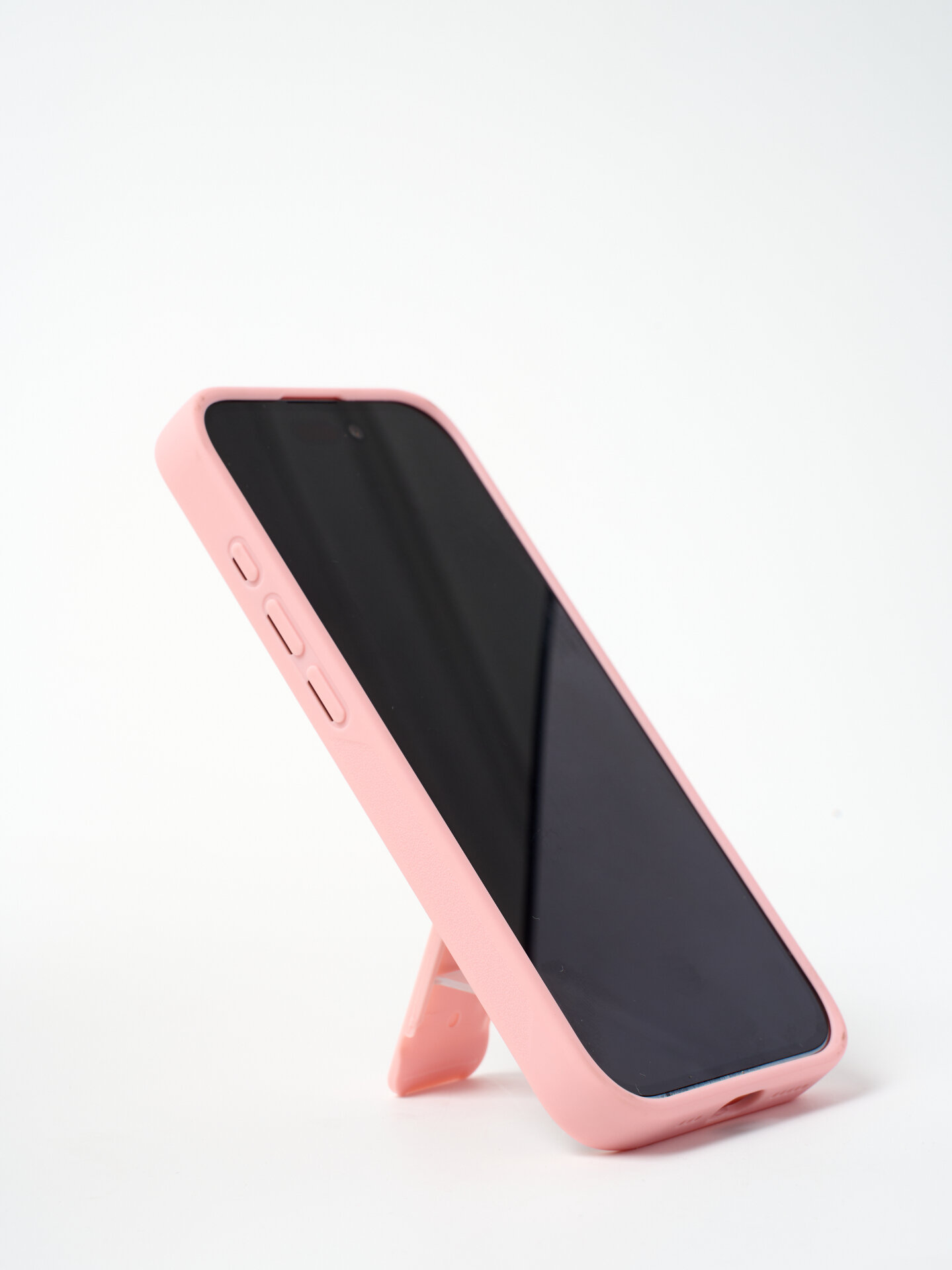 Чехол на Айфон 17 Про Макс (iPhone 17 Pro Max) с поддержкой беспроводной зарядки и подставкой, розовый — фото 1