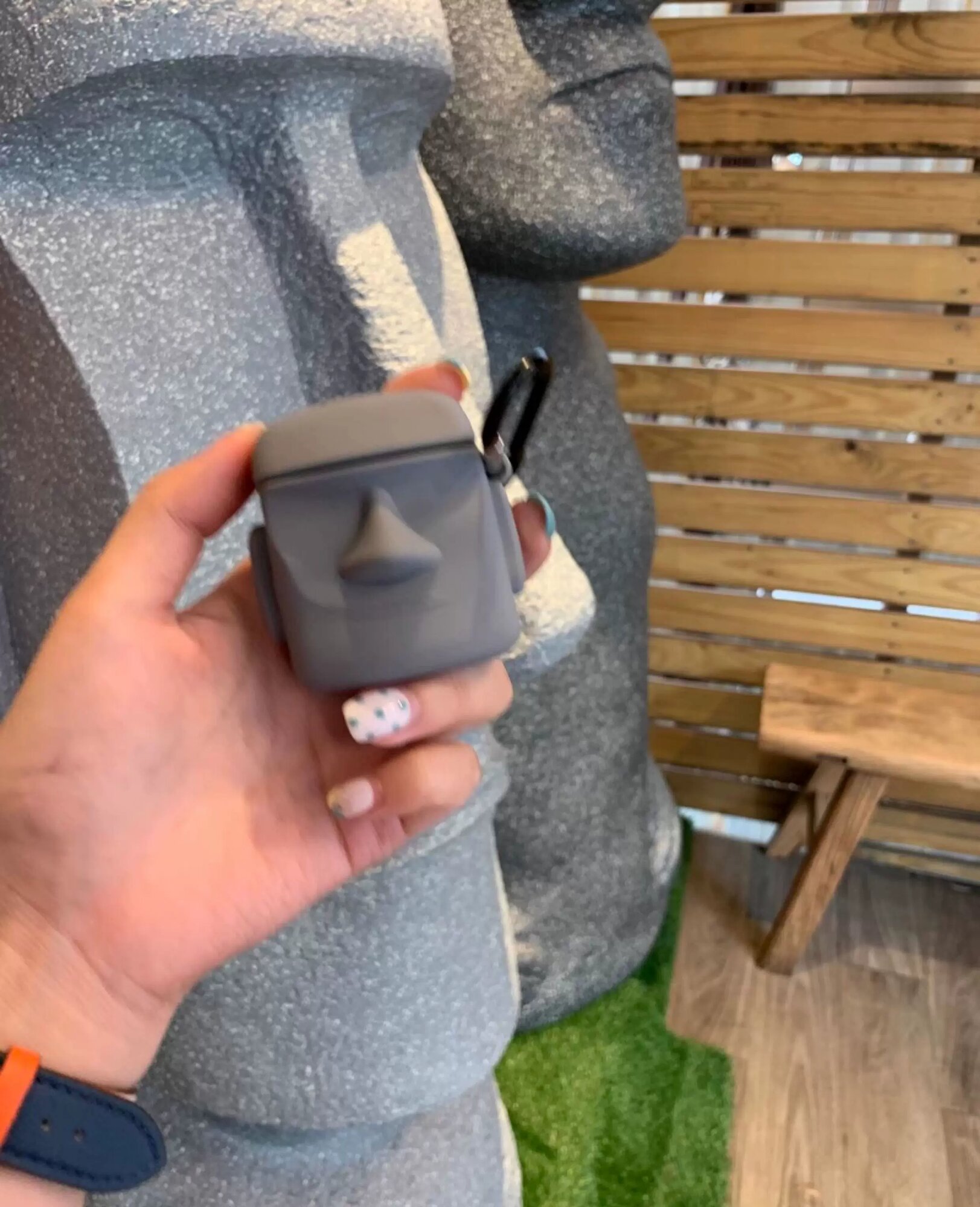 Каменная статуэтка, подходящая для защитного чехла для AirPods Pro 3, защитного чехла для AirPods 4, защитного чехла