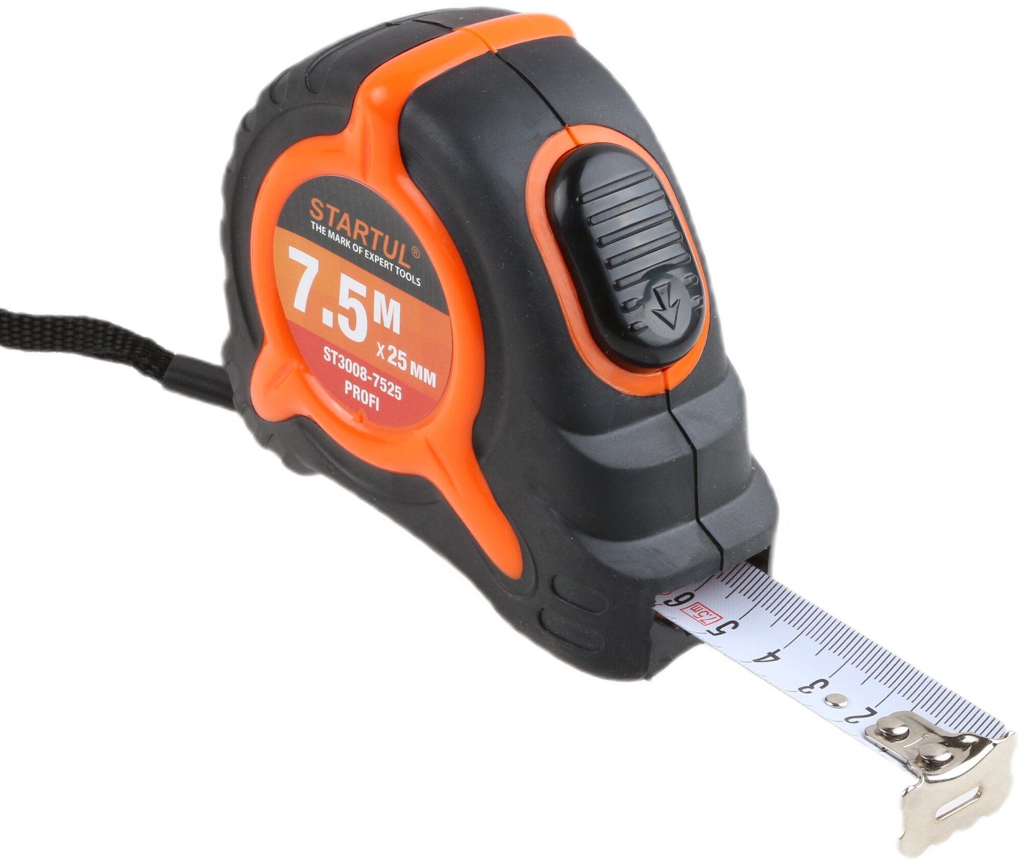 Рулетка измерительная 7,5 м 25 мм STARTUL Profi ST3008-7525, нейлоновое покрытие, автостоп