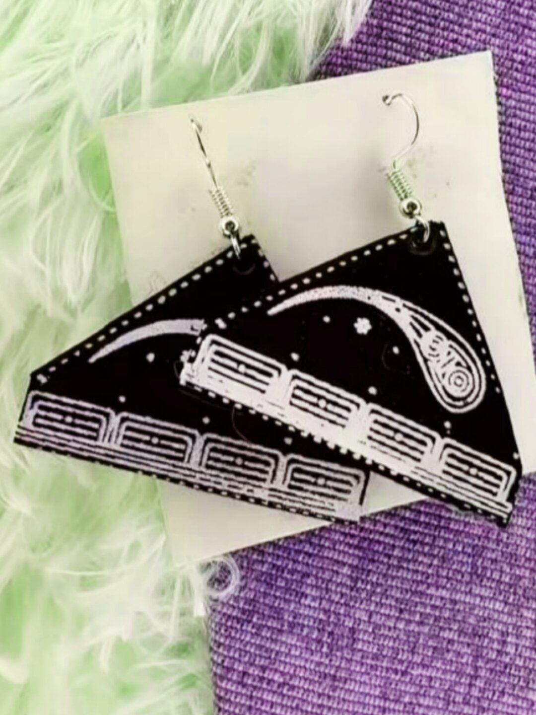 Моносерьга, цитрин