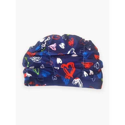 Шапочка для плавания женская для длинных волос в аквазоне GYM TEAM 54-60см Сердца