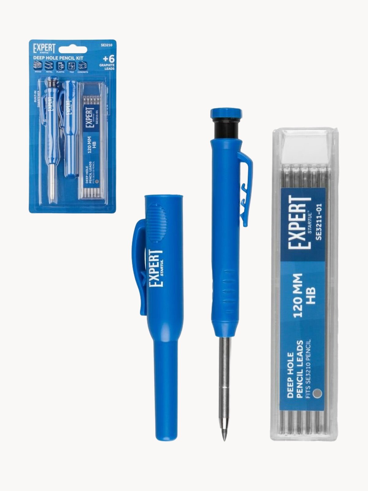 Карандаш строительный автоматический с набором стержней STARTUL Expert (SE3210)