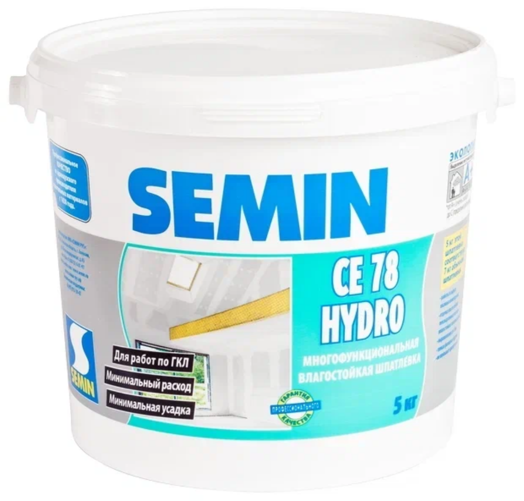 Шпатлевка SEMIN CE 78 Hydro 5кг универсальная для гипсокартона