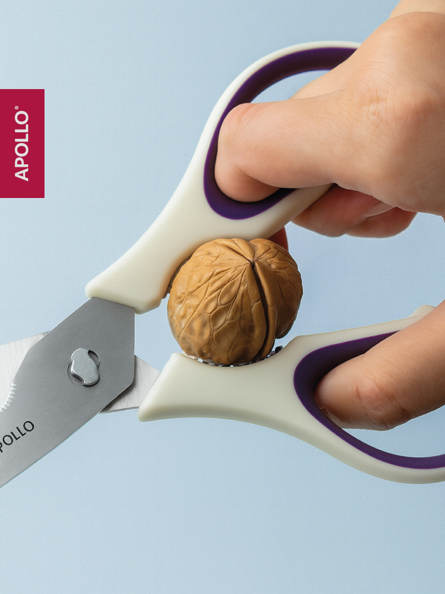 Изображение Ножницы кухонные универсальные Apollo для курицы и рыбы с орехоколом, открывалкой