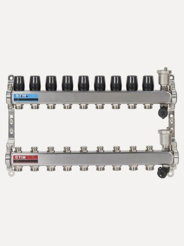 Изображение товара Коллектор 9 контуров для отопления, TIM, KBS5009