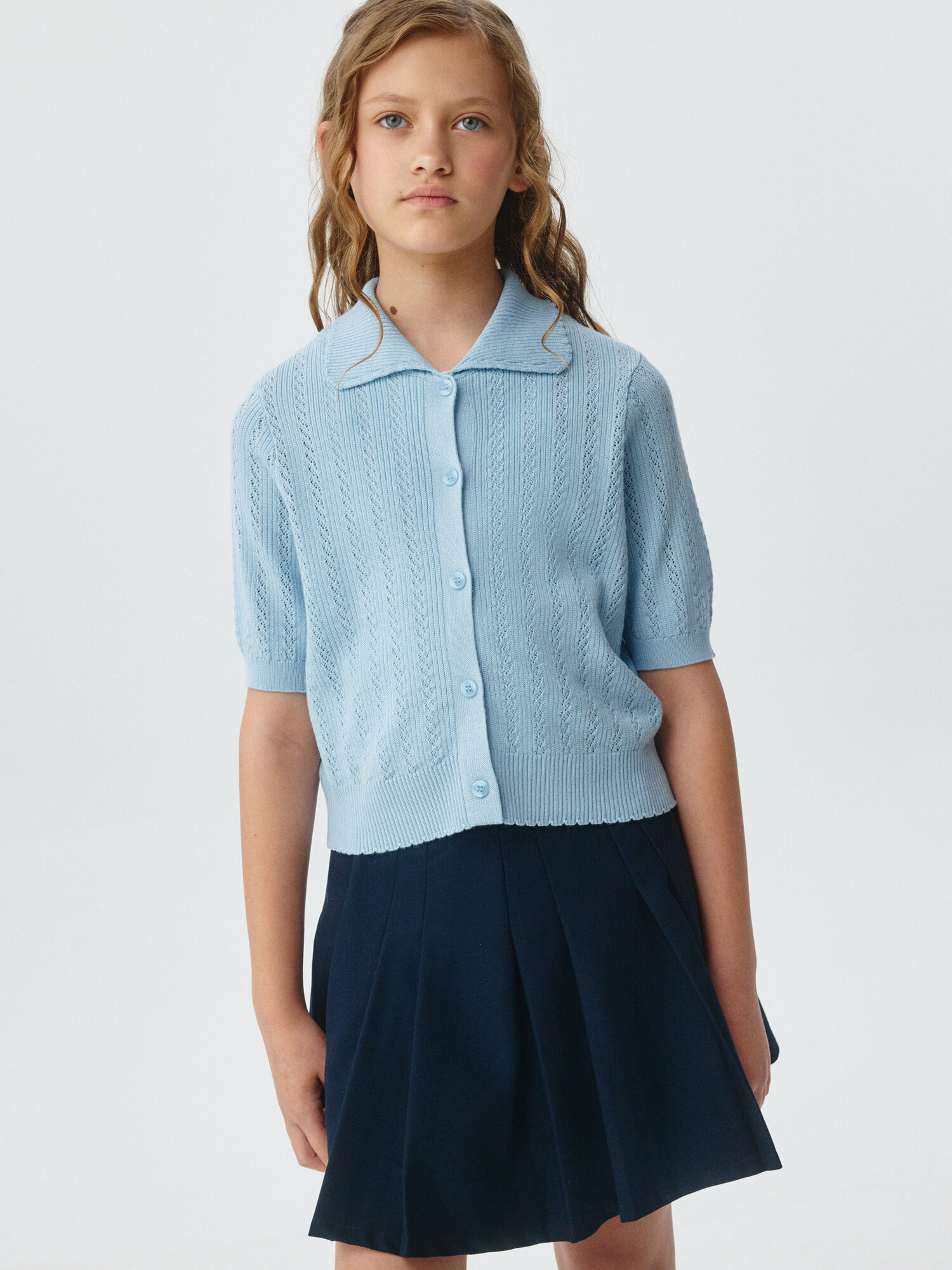 Кардиган Sela размер 128 голубой