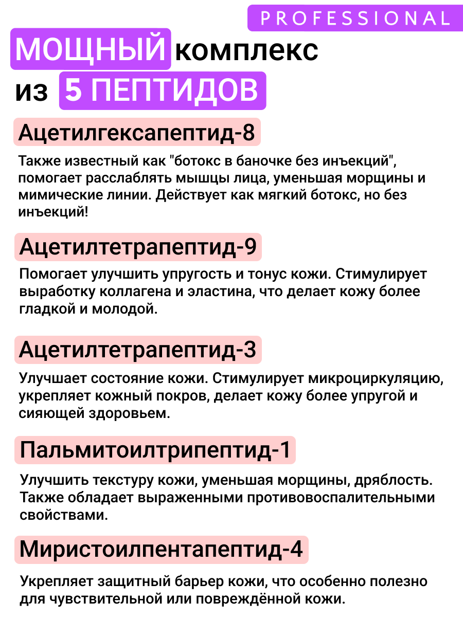 Сыворотка "Эффект ботокса",+ Коллаген. С Пептидами (аналог ботокса), омоложение, 30мл — фото 1
