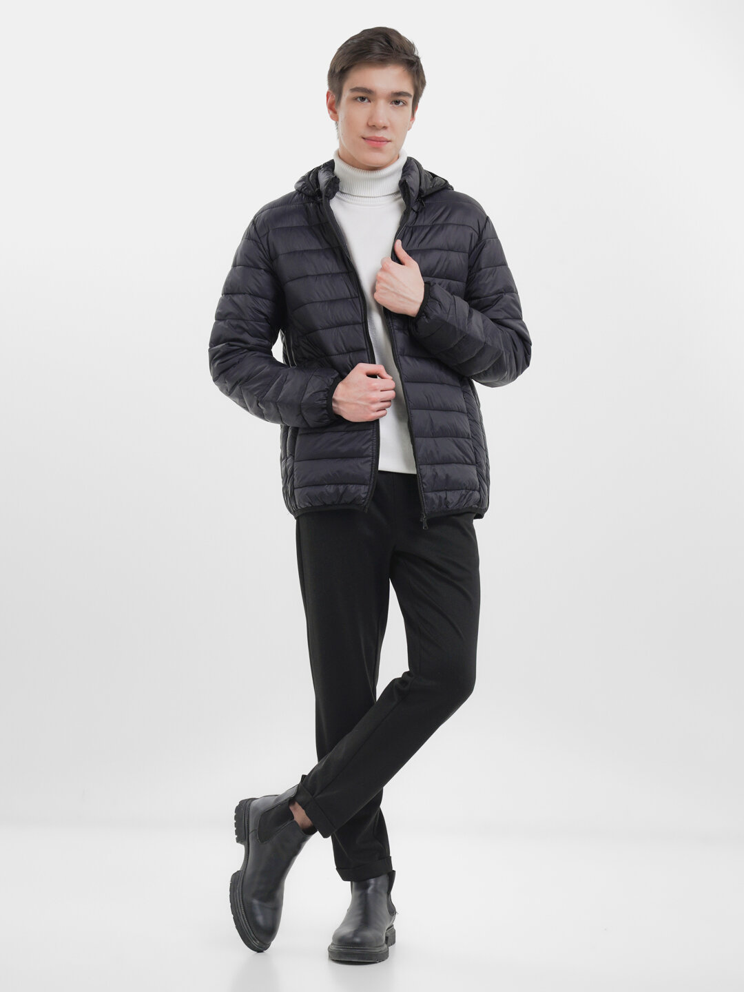 Куртка , размер 2XL, черный/темно-серый — фото 1