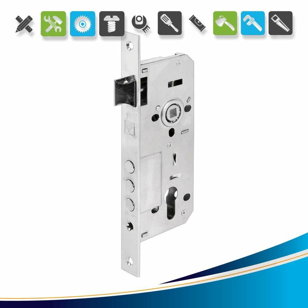 Замок врезной Apecs 2600-CR цвет хром