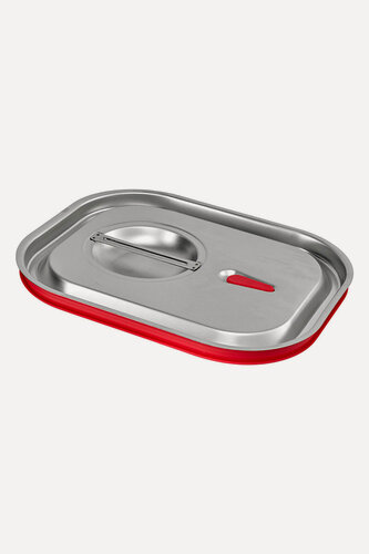 Изображение товара Крышка для гастроёмкости из нержавеющей стали Bufett GN 1/2 с силиконовым уплотнителем и клапаном, 641622