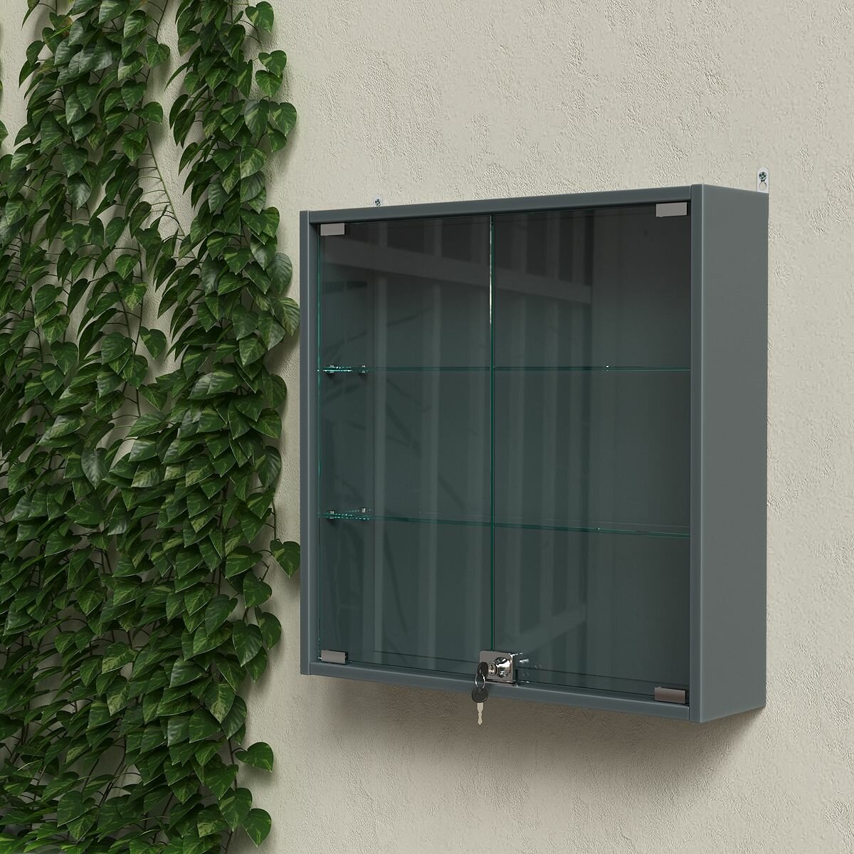 Витрина настенная №1-1А, Темно-Серый. Производитель товара - компания Westcom. — фото 1