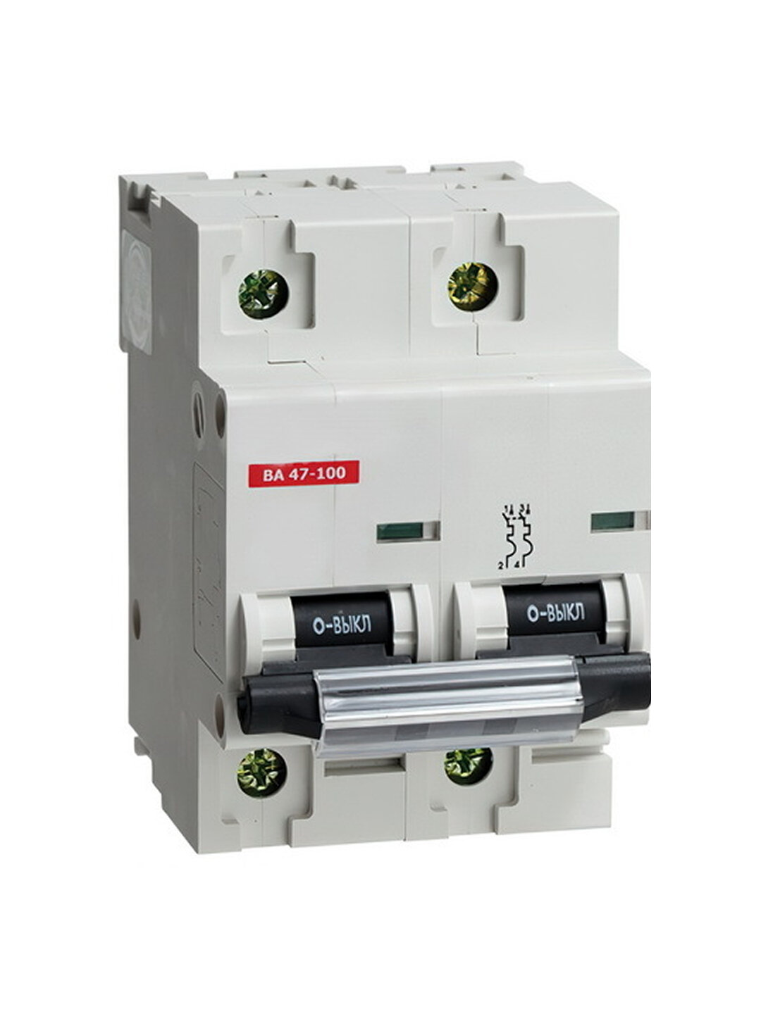Автоматический выключатель ВА 47-100, 2P 100А (C) 10kA PRIME