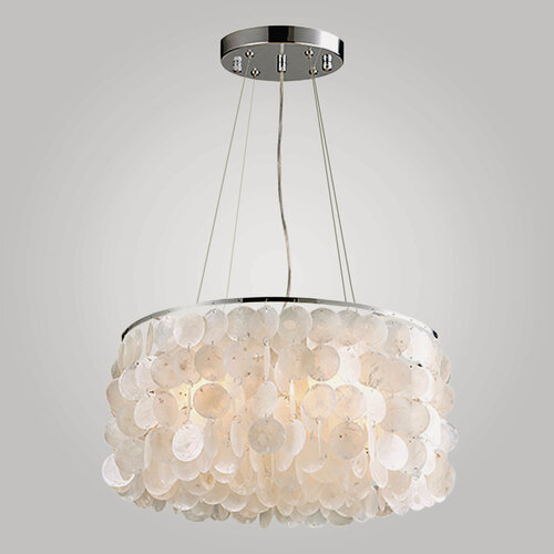 Изображение товара Люстра / Подвесной светильник с перламутром Eurosvet Sandra 60005/4, Е27, 4*60 Вт, хром