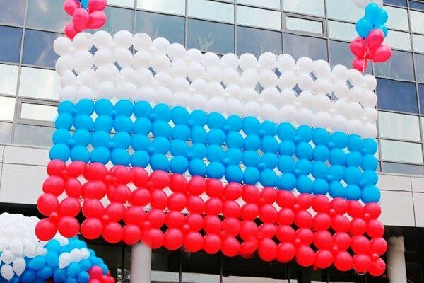 Воздушные шарики триколор — фото 1