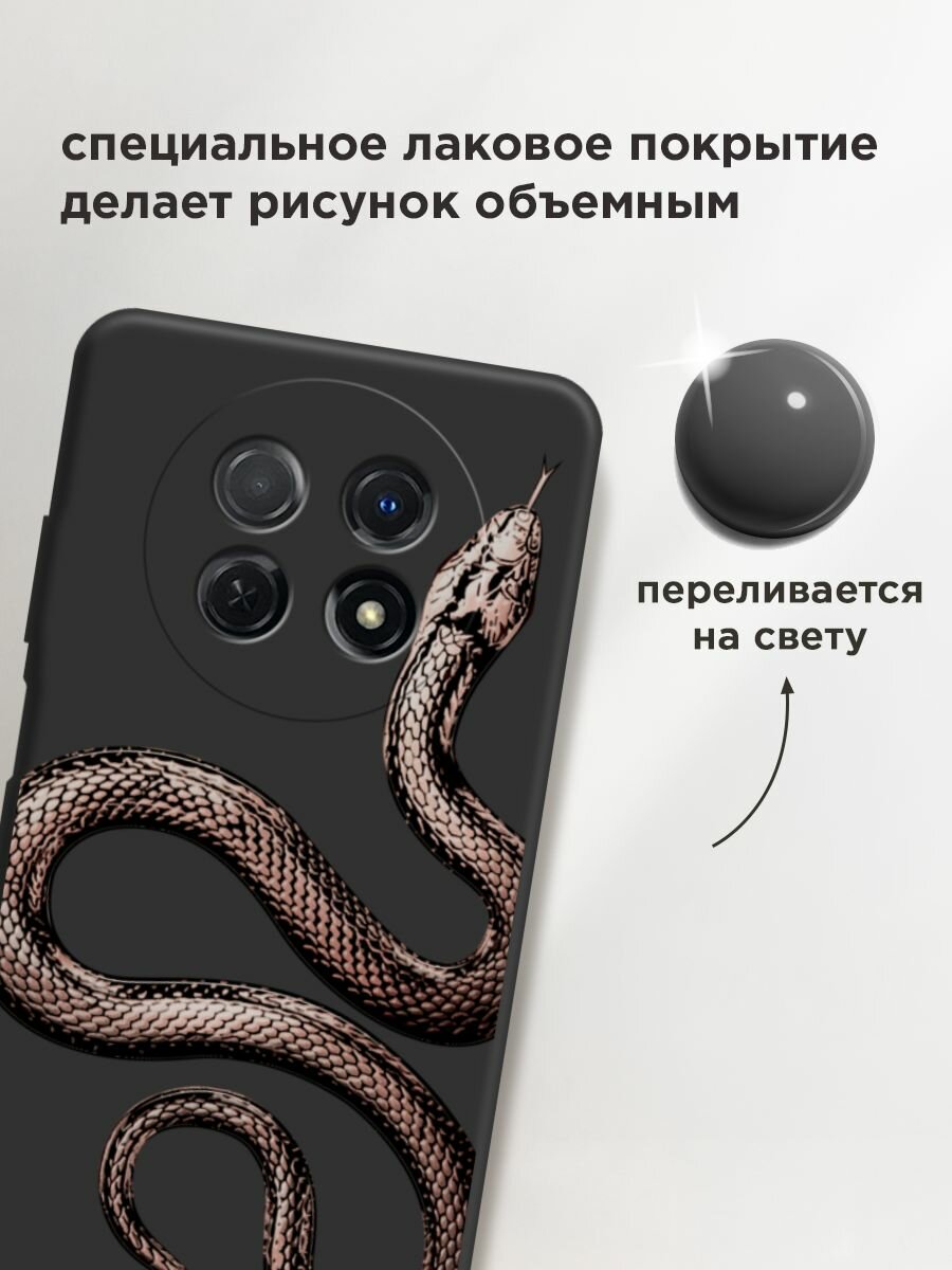 Чехол на Huawei Nova Y91 / Хуавей Нова Y91 с принтом "Rose snake 2" — фото 1